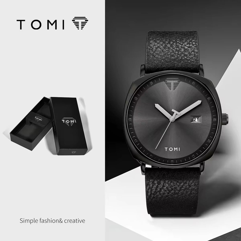 Black case black dial black band