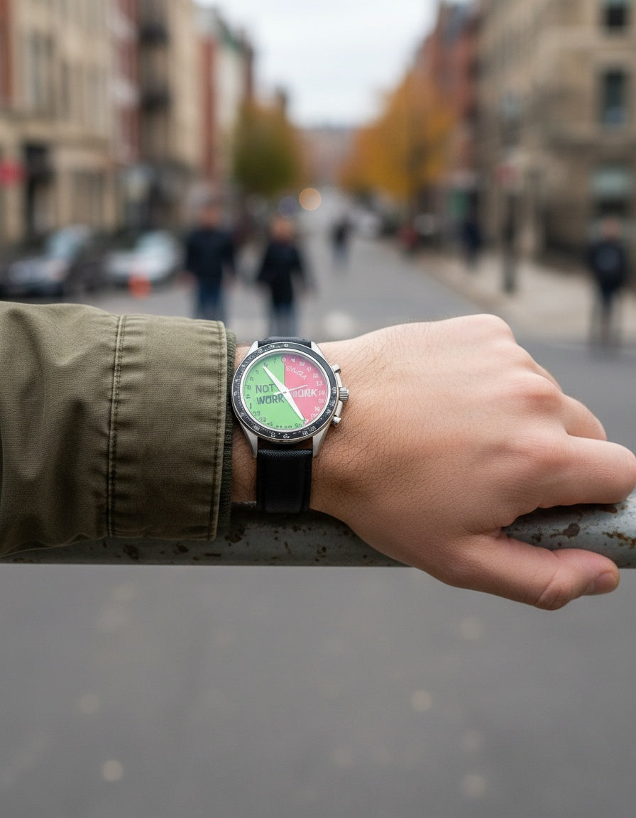 CILOA Watermelon Round Quartz Watch worn on wrist