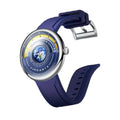 TIMEARTX Earth-Dial quartz watch, blue strap