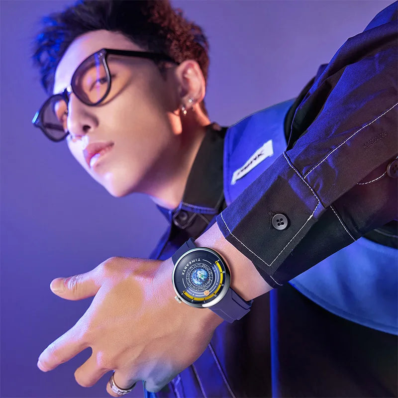 TIMEARTX earth dial quartz watch packaging
