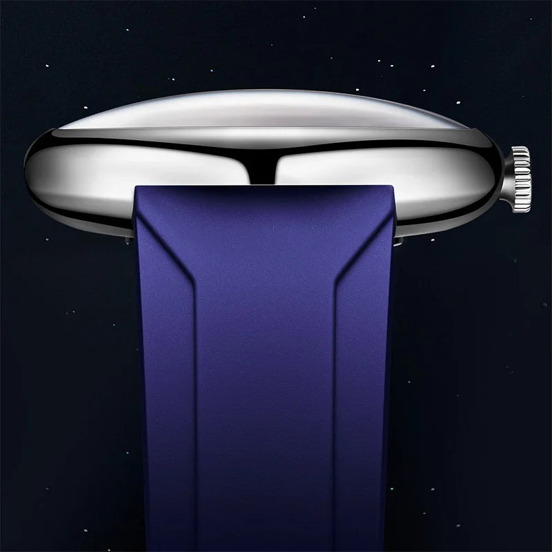 TIMEARTX earth dial quartz watch side profile