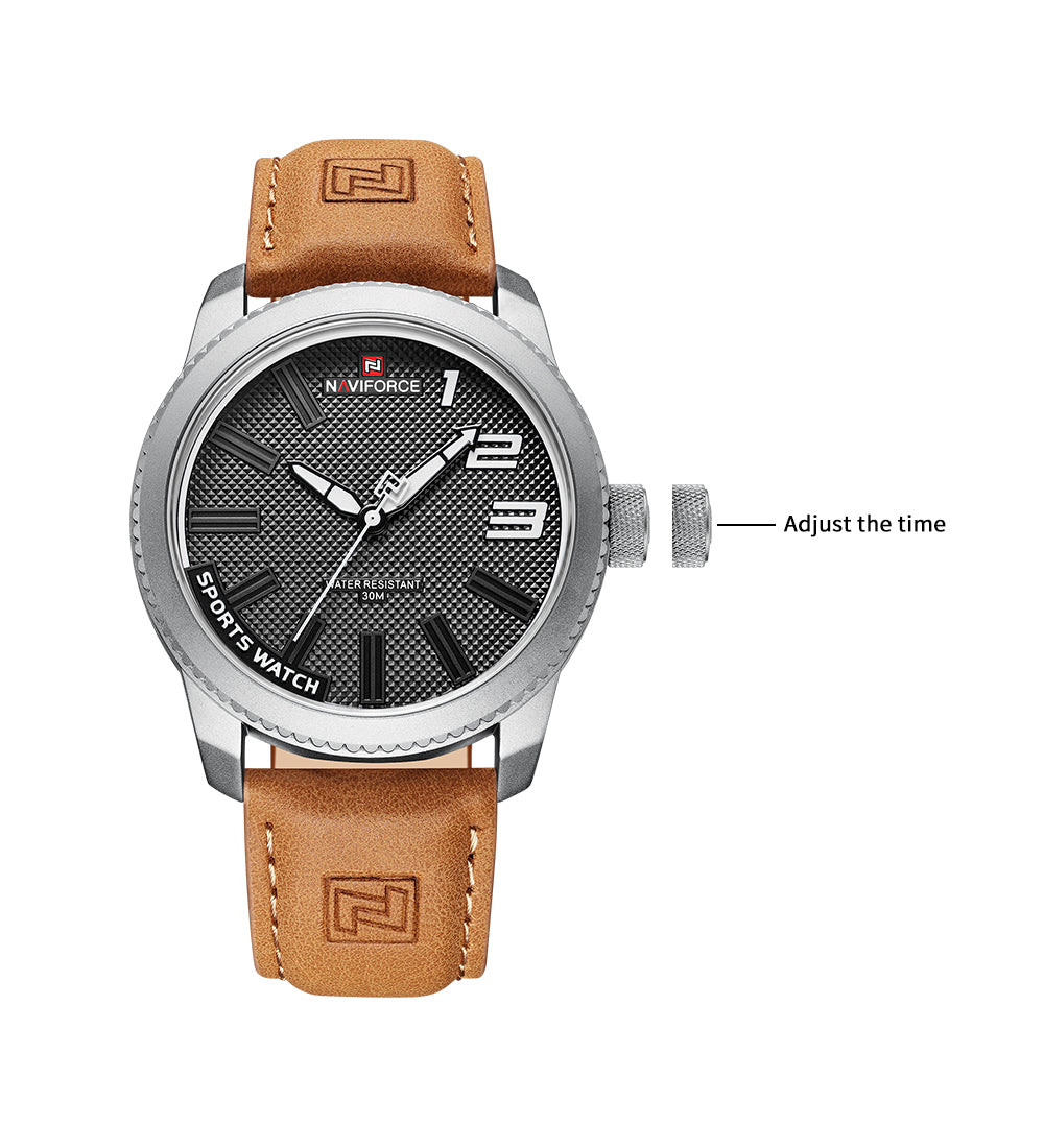NAVIFORCE NF9202L crown detail for setting the time