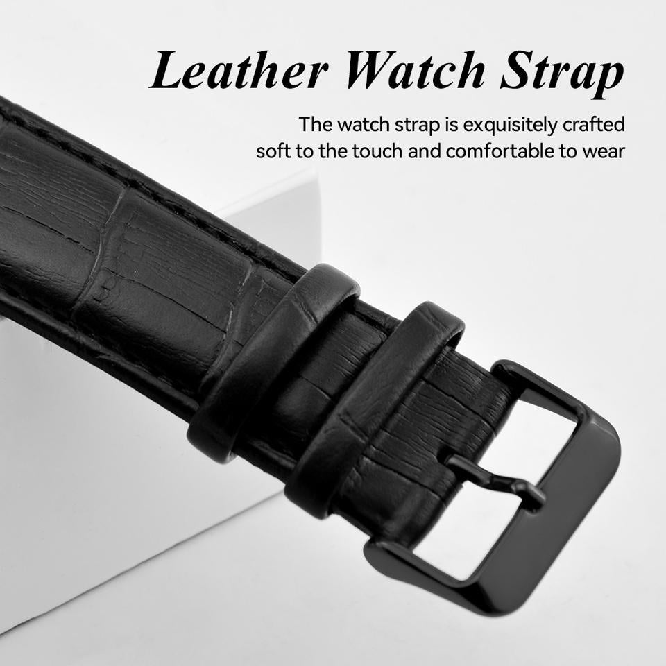WINDOWSTIME chronograph leather strap detail