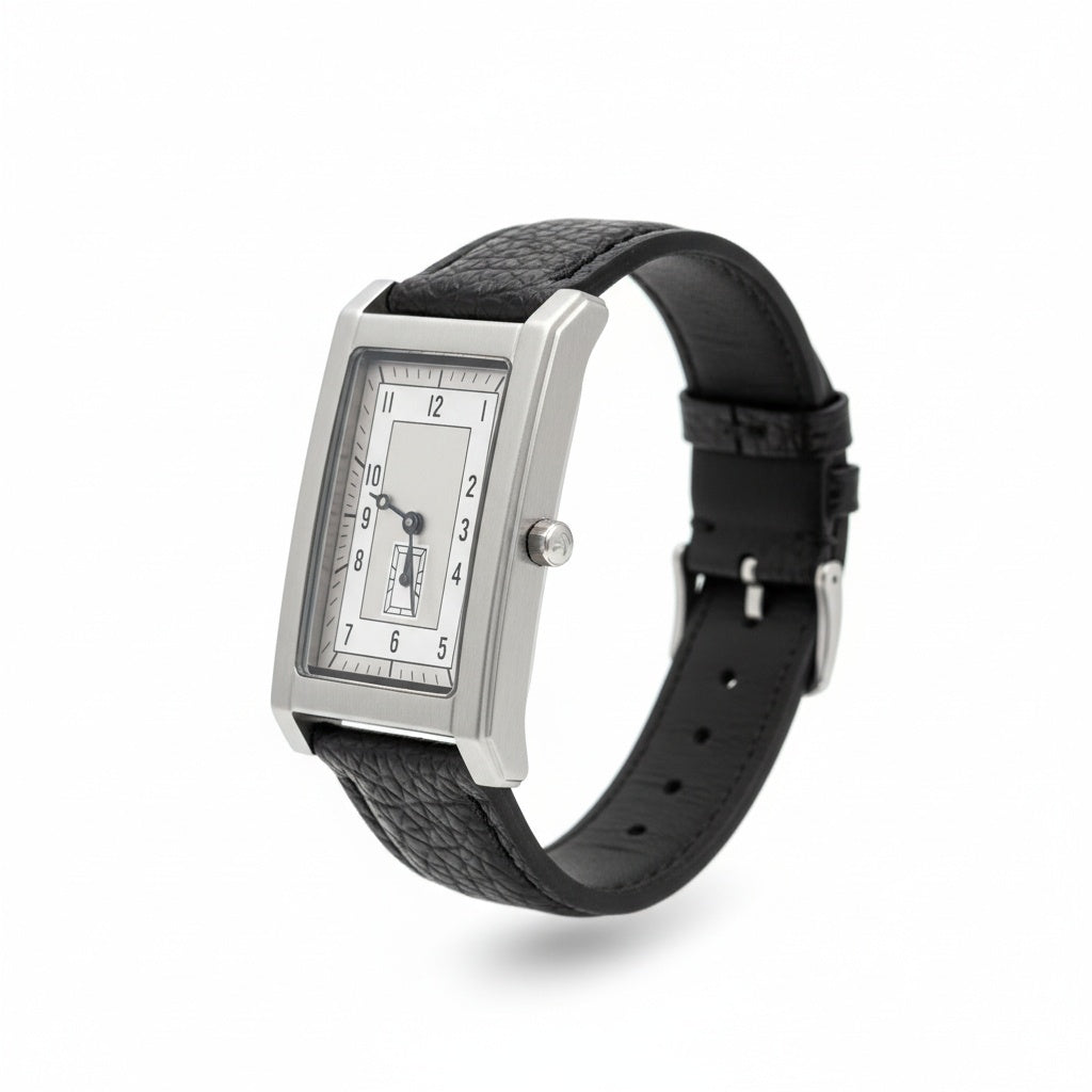 CILOA Retro Square Quartz Watch, side profile