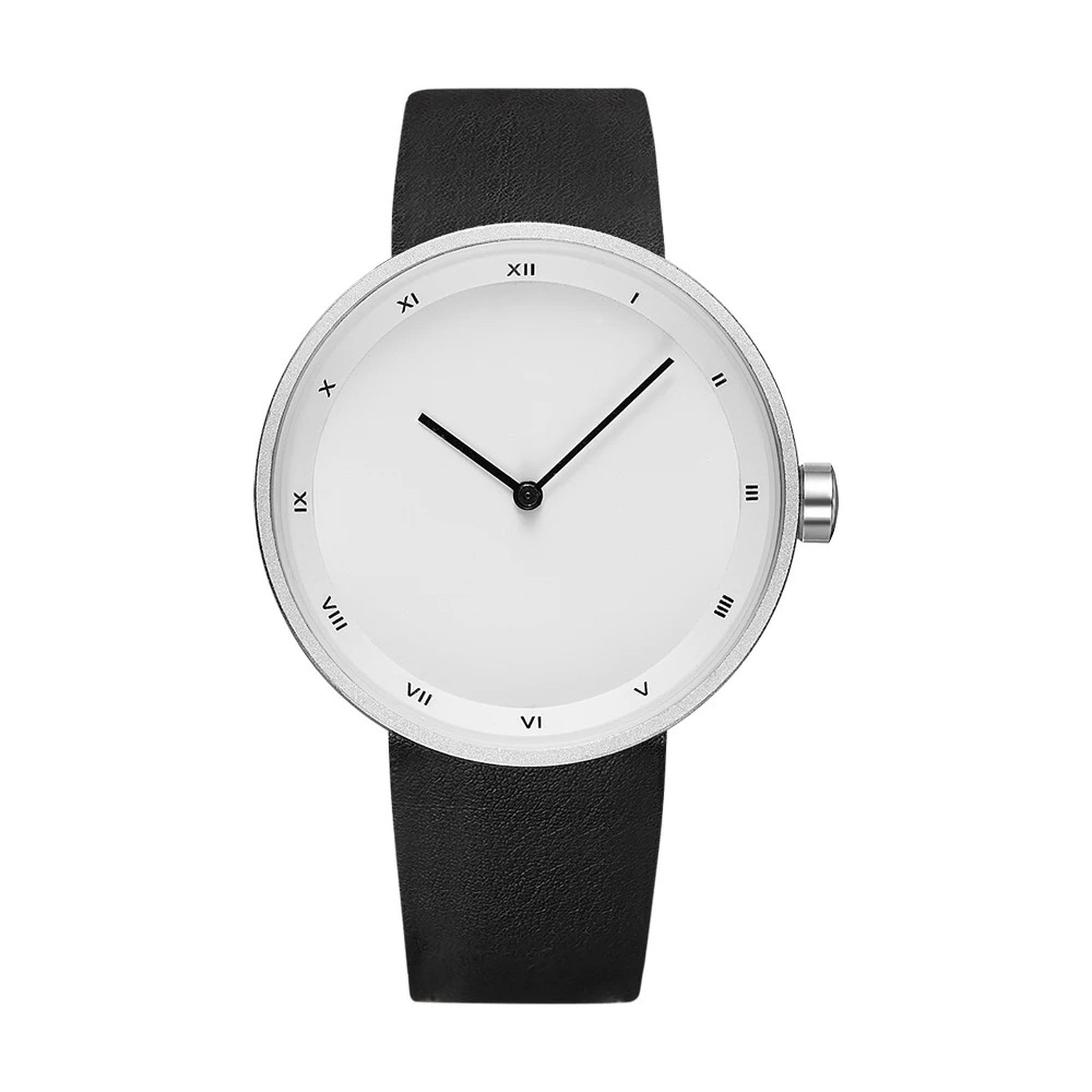 YAZOLE Roman numeral white dial black strap watch