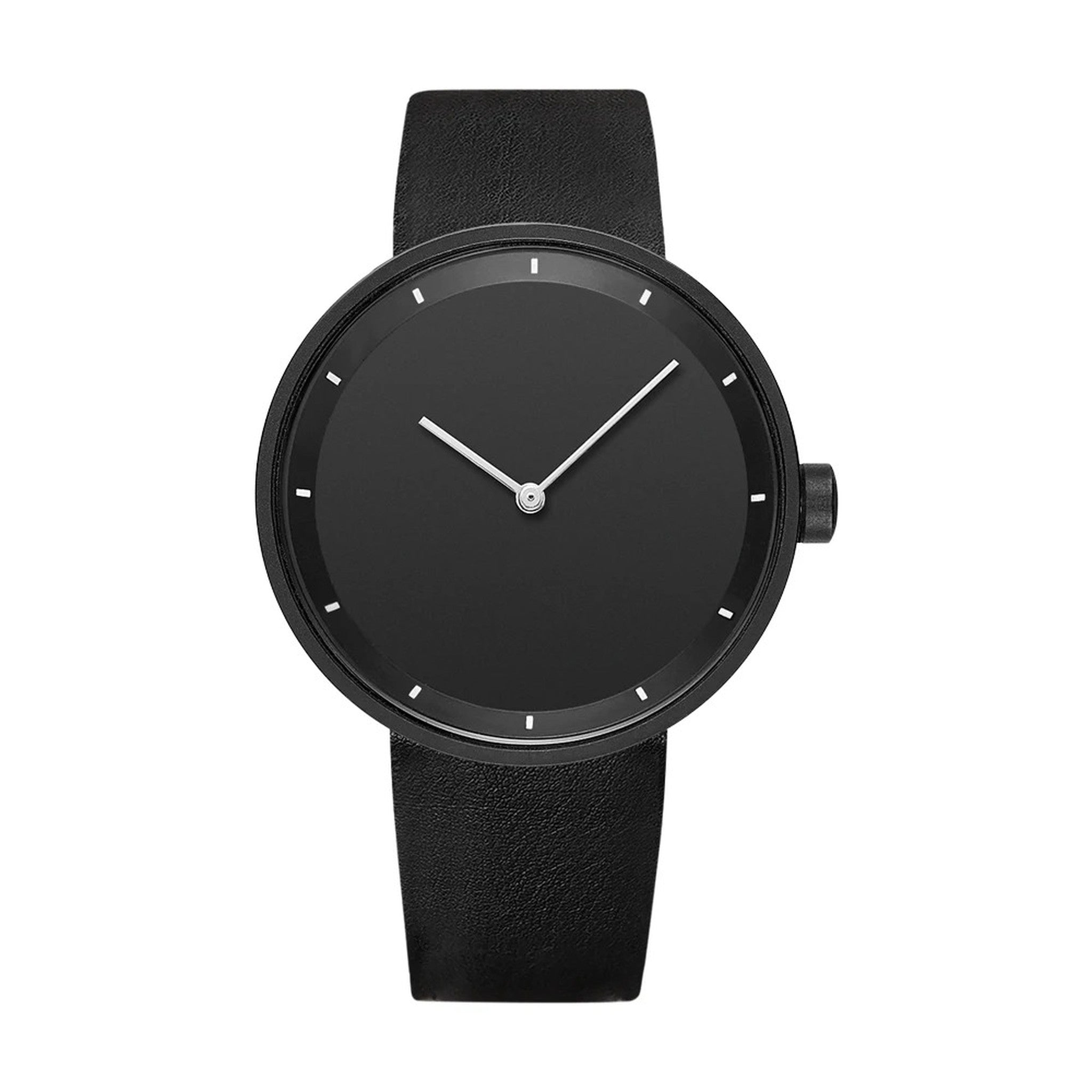 YAZOLE baton marker black dial black strap watch